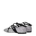 Jimmy Choo Astoria Women's Silver Glitter Ballet Flats