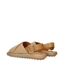 Tod's Women's Loafers And Clogs Raffia Beige/Sand