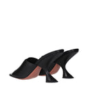 Amina Muaddi Taylor Sandals Women Leather Black