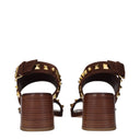 Valentino Garavani Women's Sandals Suede Brown/Dark Chocolate