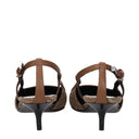 Versace Women's Sandals Fabric Beige/Brown