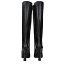 Versace Damens Schwarze Lederstiefel