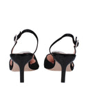 Roger Vivier Dorsay Sandals For Women, Black Satin