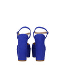 Stuart Weitzman Skyhi Damess Suède sandalen blauw/jeneverbes