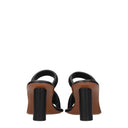 Bakhåll sandaler kvinnor läder svart