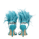 Stuart Weitzman Women's Suede Sandals Green/Aqua