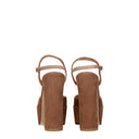 Stuart Weitzman Skyhi Women's Suede Sandals Beige/Cappuccino