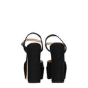 Stuart Weitzman Skyhi Women's Suede Sandals Black