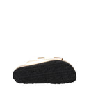 Palm Angels Slippers And Clogs For Women Gold Leather