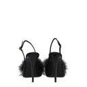 Saint Laurent Women's Satin Black Sandals
