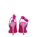 De Attico-vrouwens Satijnen fuchsia sandalen