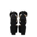 Jimmy Choo Gian Mujers Sandalias Satén Negro