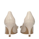Salvatore Ferragamo Carla Women's Beige/Bone Patent Leather Pumps