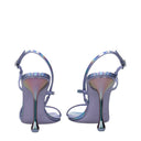 Jimmy Choo Etana Sandals Women Purple Leather/Tanzanite