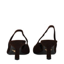 Prada Women's Sandals Brown Suede/Testa Di Moro