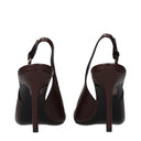 Versace Women's Sandals Brown/Chocolate Leather