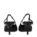 Max Mara Damens Sandalen aus schwarzem Leder
