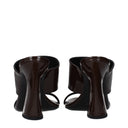 Versace Women's Sandals Brown/Chocolate Patent Leather