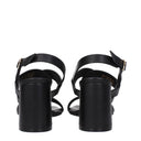 Stuart Weitzman Ibiza Sandals For Women In Black Leather