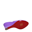 Louboutin Wedge Me Dolly Women's Violet Patent Leather