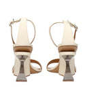Off White Women's Sandals Beige/White Optical Leather