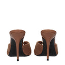 Saint Laurent Lola Sandals Women's Fabric Brown/Cappuccino