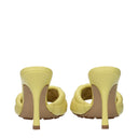 Bottega Veneta Femmes Sandales Cuir Jaune/Citron