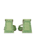 The Penthouse Sandals Mini Devon Women Satin Green/Lime