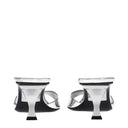 The Attico Sandalias de cuero plateadas para mujers