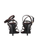 Saint Laurent Zeppe Cassandra Damess Leer Bruin/Brons