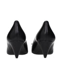 Saint Laurent Anais Donna Black Leather Low Cut Neckline