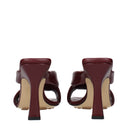 Bottega Veneta Women's Sandals Red/Barolo Leather