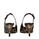 Dolce&Gabbana Women's Sandals Brown Patent/Leopard Print
