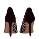 Aquazzura Women's Transparent Velvet/Merlot Décolleté