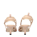 Sandały Fendi Kitten Heels Damskie Siateczka Różowe/Migdałowe