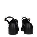 Dries Van Noten Damens Sandalen aus schwarzem Leder