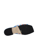 Jimmy Choo Slippers And Clogs Nako Women's Fabric Sky Blue/Sky