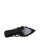 The Attico Ballerine Grid Women's Suede Black