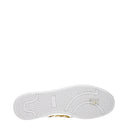 Versace Herrens Sneakers aus weißem/gelbem Leder