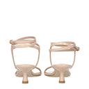 Stuart Weitzman Nudist Wrap Sandals Women Patent Leather Beige/Light Beige