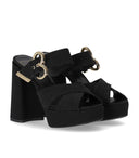 Love Moschino Black Heeled Sandal