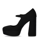 Love Moschino Black Platform Lycra Pump