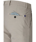 Manuel Ritz Beige Light Blue Striped Trousers