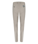 Manuel Ritz Beige Light Blue Striped Trousers