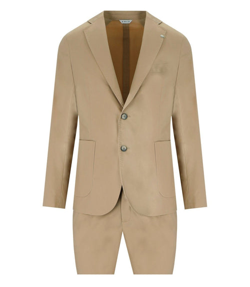 Manuel Ritz Beige Single Breasted Suit