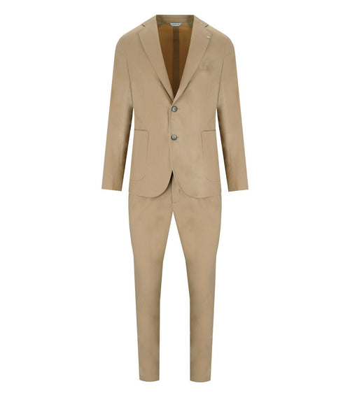 Manuel Ritz Beige Single Breasted Suit