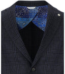 Manuel Ritz Blue Tartan Single Breasted Jacket