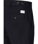 Manuel Ritz Blue Wool Baggy Fit Trousers