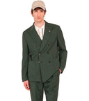 Manuel Ritz Green Double Breasted Suit