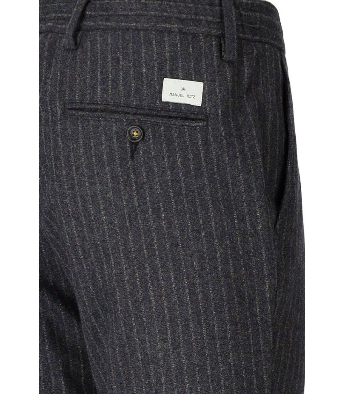 Manuel Ritz Grey Pinstripe Trousers